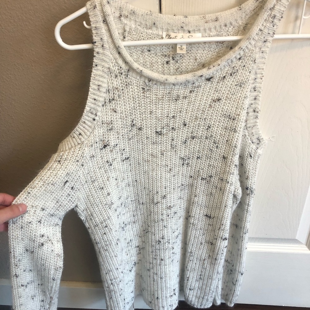 Cute off the shoulder knit sweater